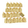 JS1514 New Shiny 18K Gold Plated Letter Initial Rectangle Medal Charm Pendants for Necklace