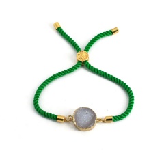 BN4009 handmade adjustable stone bracelet natural agate geode druzy jewelry