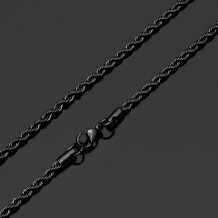 NS1061 High quality Unisex Men's Gold Plated Stainless Steel Rope Chain Necklace for Men Women