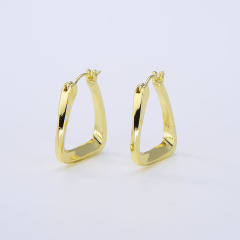 EM1231 Gold Plated Brass Fashion Chic Dainty  Earrings For Women Girls, Ear Jewelry cuff Hoop Huggies Earring, Simple Earrings