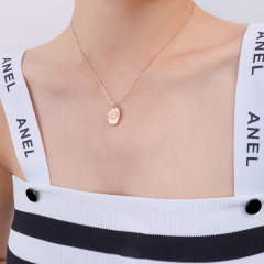NS1208 Daily Simple Chic Non Tarnish 18k Gold Plated Surgical Titanium Stainless Steel Sunflower Daisy Flower Medal Necklace