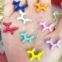JS1554 New Fashion Multicolor Cute Colorful Rainbow Enamel Brass Metal Balloon Puppy Poodle Dog Charm Pendants