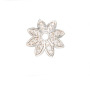 CZ7955 Fashion Jewelry Diy Supplies CZ Micro Pave Flower Shape Chain Tassel Caps ,Bead Caps