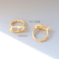 High Quality Simple NonTarnish 18k Gold Plated Stainless Steel Coffee Bean Rings for Women 2021