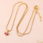 NZ1155 Chic Dainty Tiny Enamel Gold Plated Zircon Diamond CZ Micro Paved Evil Eyes Charm Chain Protection necklace