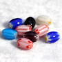 GP0920 Boho Jewelry Supplies Spacer Beads Tribal Nepali glass chevron beads,rustic Opaque multicolor glass Rainbow Spacer Beads
