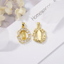 CZ8155 Fashion Zircon Micro Pave Shell Pendant Heart Mother Mary Shape Pendant For Girls