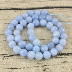 MJ3181 6mm 8mm 10mm 12mm blue summer colour natural faceted stone beads