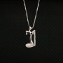 NZ1078 New Diamond Women's Shoe Jewelry Chic Cubic Zirconia CZ Micro Pave Shoe Pendant Designer Necklace