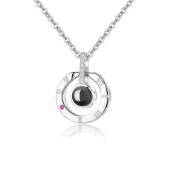 NN1005  Nanotechnology Jewelry 100 Languages I Love You Necklace Gifts for Valentine's Day for Women Girls Memory Love Necklace
