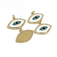 CZ8444 CZ Micro Pave Evil Eye Charm Pendant, Diamond Pave Evil Eye Pendant CZ8444 CZ Micro Pave Evil Eye Charm Pendant, Diamond Pave Evil Eye Pendant