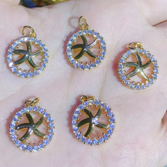 CZ8467 mini micro pave cz evil eyes figure Female Figure body,angel crown,starfish,mary hamsa hand lightning halo charm pendant