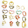 CZ7852 Popular Chic Enameled Jewelry Charm Pendant New Enamel Heart Star Butterfly shape Screw Clasps Locks