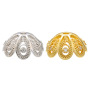 CZ7954 Fashion Jewelry Diy Supplies CZ Micro Pave Flower Shape Bead Caps