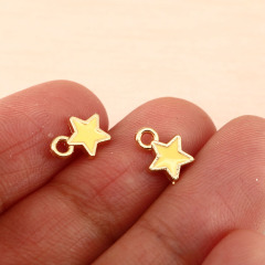 JS1517 Mini Chic Enamel Star Charm for Jewelry Bracelet Making,tiny jewelry supplies