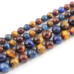 TE3031 natural multicolor tiger eye stone beads,yellow blue red tiger's eye stone beads