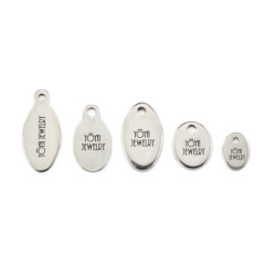 S821 Stainless Steel Oval Tags,Can Laser Engrave Logo Stainless,Steel Metal Oval Blank Stamping Tags