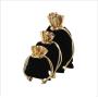 PP1010 Popular Black and Gold Trim Jewelry Pouches Velvet Gift Bags Packaging Supplies