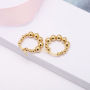 ES1071New Arrival Stainless steel women earring gold small ball earring hoop for ladies