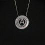 NZ1003S Silver Cubic Zirconia Diamond CZ 26 Alphabet Letter Charm Pendant Necklaces A-Z Zircon Initial jewelry for Women