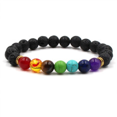 BN1068  Natural stone Seven Chakra gemstone 7 Chakra Crystal Yoga Mala Wrist Bracelets for women