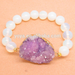 BRH1263 Fashion Opal Beaded Druzy Bracelet,Wholesale Druzy Jewelry Bracelet