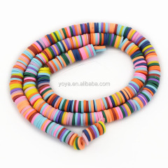 GP0877 Wholesale Multicolor Polymer Clay Vinyl Heishi Beads,Mixed Colour Polymer Clay Disc Spacer Beads