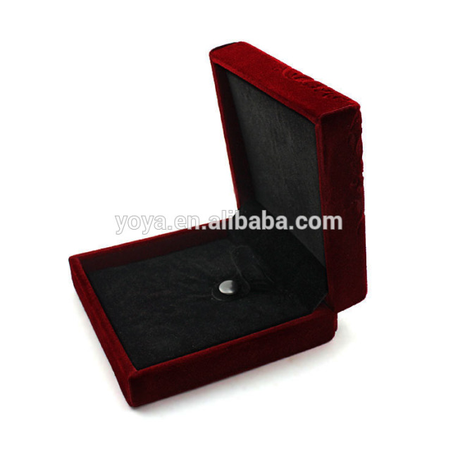 BP1012 High quality square red velvet jewelry package present box for rings,earrings,bracelets,necklace