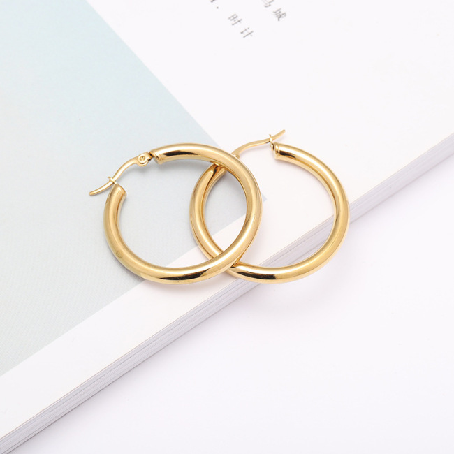 ES1072 New Arrival  Earring hooks Stainless steel gold ladies earring