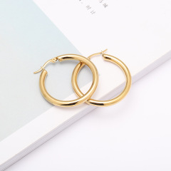 ES1072 New Arrival Earring hooks Stainless steel gold ladies earring