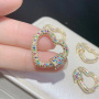CZ7840 New Chic Enameled Jewelry Charm Pendant New Enamel Rainbow Square shape Screw Clasps Locks