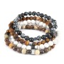 BN5305 gemstone beads stretch bracelet tiger eye and cube hematite men bracelet