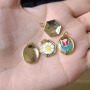 CZ8305 Mini Gold Rainbow Cubic Zirconia CZ Micro Pave Star Charm Pendants for Necklace Jewelry Making