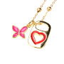 NZ1321 New Dainty Gold Can Caps Soda Tab Charm Necklace Jewelry for Women,Enamel Soda Pop Tab &Mini Butterfly Pendant Necklace