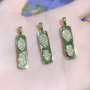 CZ8208 18k GOld Plated Diamond CZ Pave Star Rectangle Medal Pendants with Love Luck Words Heart Cross Lightning Pattern