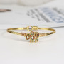 BA1029 Fashion Women Jewelry Gold plated Diamond CZ Micro Pave  Elephant Ladies Bangles