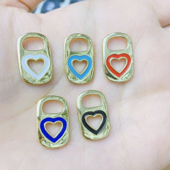 CZ8196 18k GOld Plated Enamel Soda Pop Tabs Charm Pendants