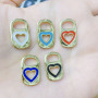 CZ8196 18k GOld Plated Enamel Soda Pop Tabs Charm Pendants