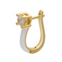 EC1639 New Chic Rainbow Enamel 18k Gold Plated Zircon CZ Micro Huggie Earring