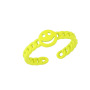 RA1022 Neon Enamel Rainbow Colored  Brass Metal smile Stackable Rings for Ladies