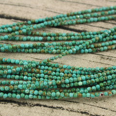 TB0404 3mm thiny faceted turquoise beads,3mm natural stone faceted beads