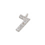 CZ8100 Dainty minimalist Small Clear CZ digits number Charm,Tiny mini Cubic Zirconia Arabic numerals Charm