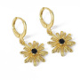 EC1810 Fashion Dainty 18K Gold Multicolor Women Zircon CZ Snowflake Huggies Holiday Earring For Ladies