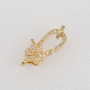 Necklace Connectors Flower Shaped CZ Micro Pave Lobster Claw Clasps for necklace,Cubic Zirconia Clasps,Diamond Clasps