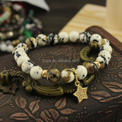 BRZ1357 Newest charm bracelets for women,stretch stone bracelet jewelry with cubic zirconia