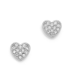 EM1063 Tiny Dainty Rhinestone Crystal Pave stud earrings, Mini Evileye Heart studs