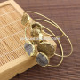 BRH1467 Fashion Gold Plated Agate Druzy Cuff Bangle Bracelet