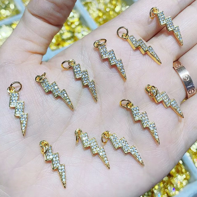 CZ8310 Dainty Mini Gold CZ Micro Pave Rainbow Evil Eyes Sun Flower Daisy Charm Pendants