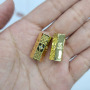 JF8725 18K Gold Plated Enamel Evil Eyes Hexagon Payer Box Drum Barrel Tube Spacer Beads for Bracelet Jewelry Making