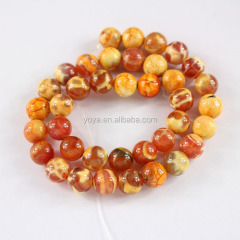AB0578 Fashion gemstone orange Crackle Agate beads,dragons vein fire agate beads